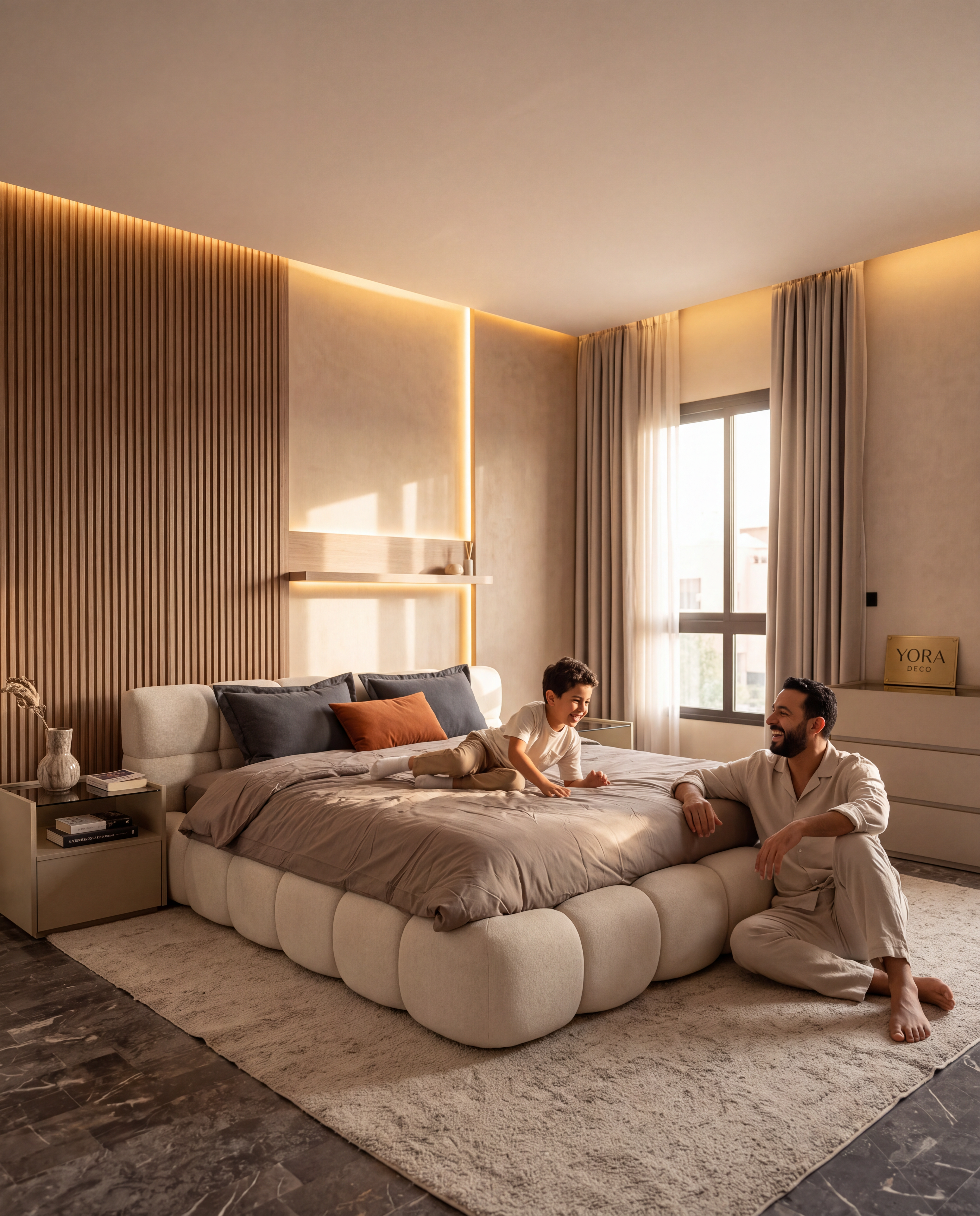 Chambre de luxe YORA Déco — Lit Bubble Tapissé
