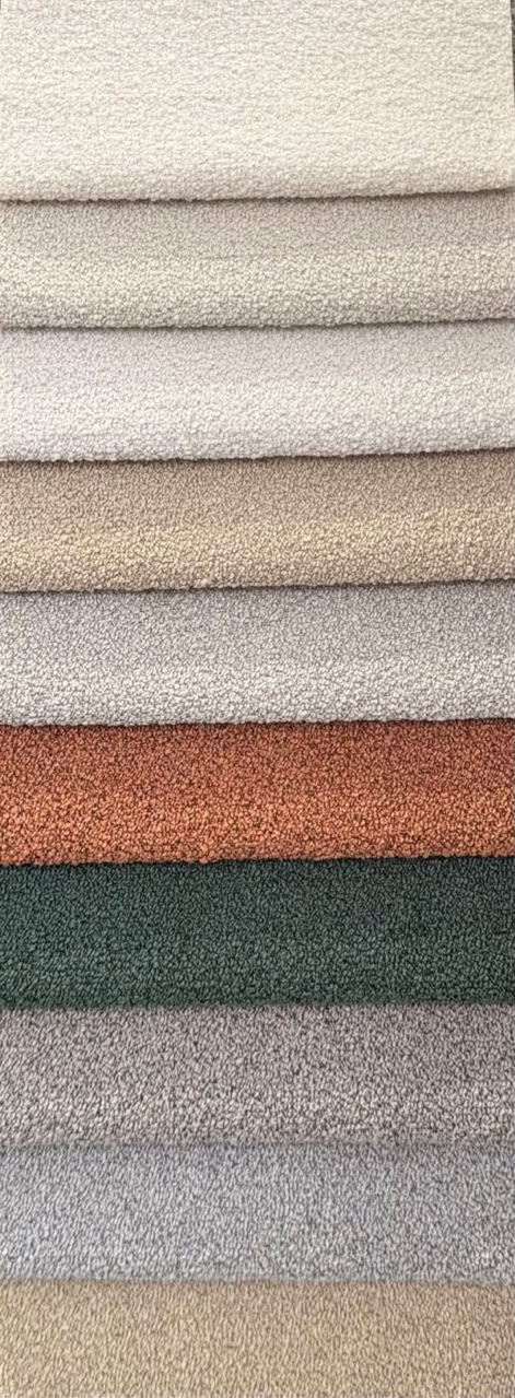 Échantillons de tissu bouclé YORA Déco — 6 coloris disponibles